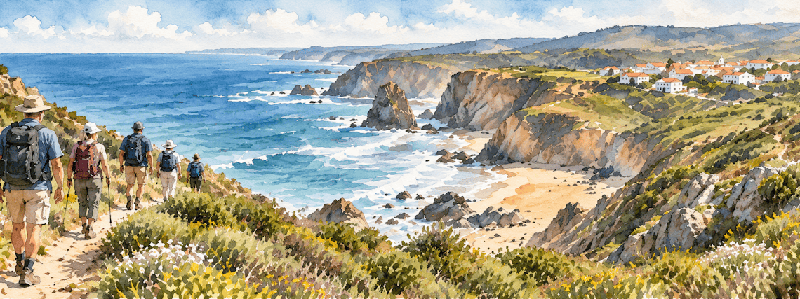 Hiking Costa Vicentina Watercolor 1